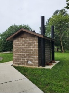 IDNR State Parks Split Faced Block Vault Toilets Image 4