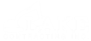 lake contracting white logo